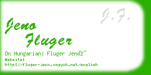 jeno fluger business card